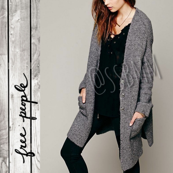 Free People 🎁 wool mix sweater coat - Picture 3 of 7